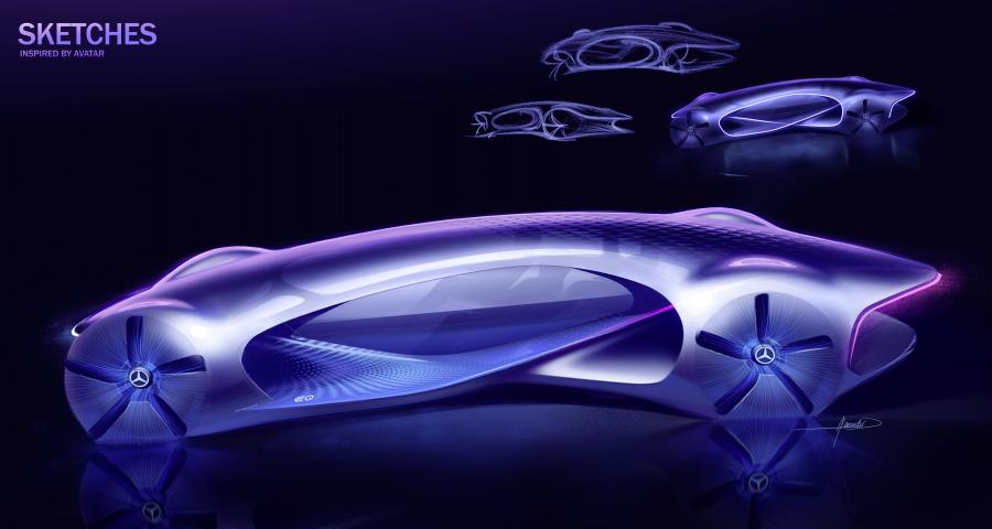 Эскиз Mercedes-Benz VISION AVTR 2020 года  (фото 42 из 64)